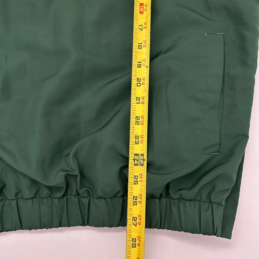 Vintage Oakland Athletics Pullover Jacket Mens M Green Yellow MLB Windbreaker - Picture 8 of 9